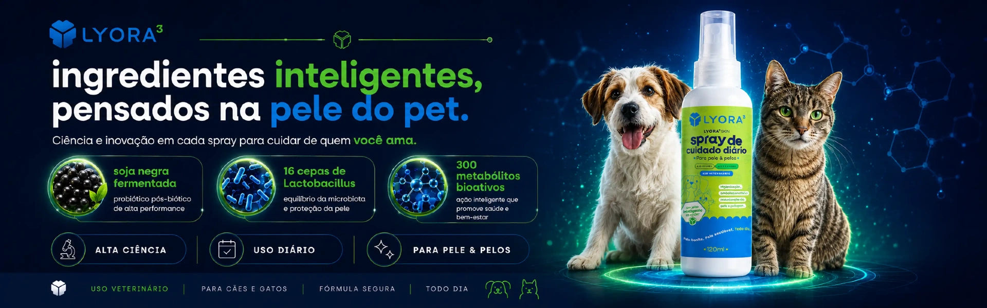 ingredientes inteligentes, pensados na pele do pet
